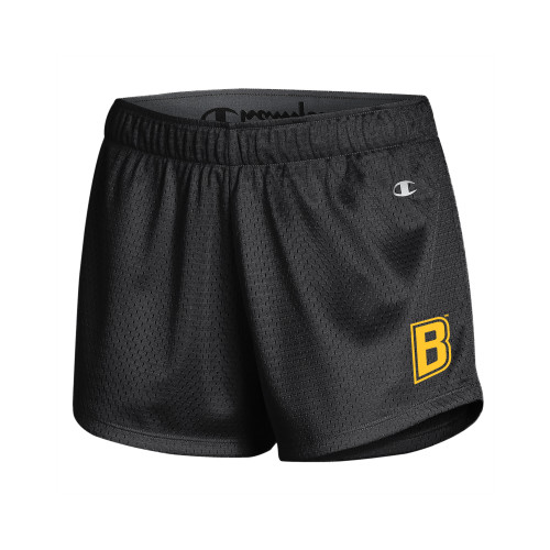  Champion Womens Black Mesh Short - B Mark