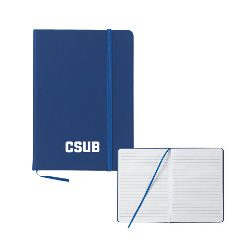  5x7 Blue Hard Cover Journal - CSUB Wordmark