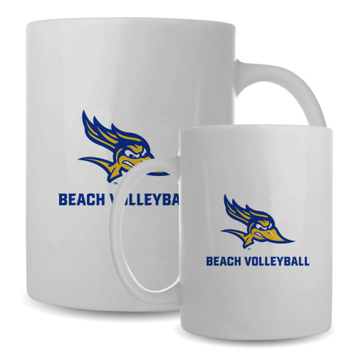  Full Color White Mug 15oz - Beach Volleyball