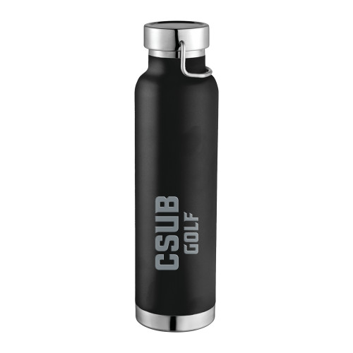 Thor Copper Vacuum Insulated Black Bottle 22oz - Golf Block Wordmark Engraved