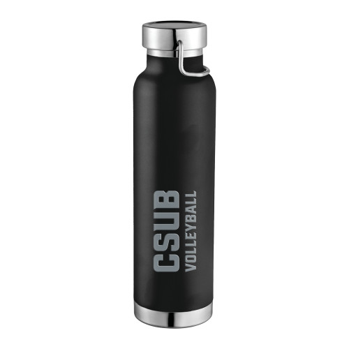  Thor Copper Vacuum Insulated Black Bottle 22oz - Volleyball Block Wordmark Engraved