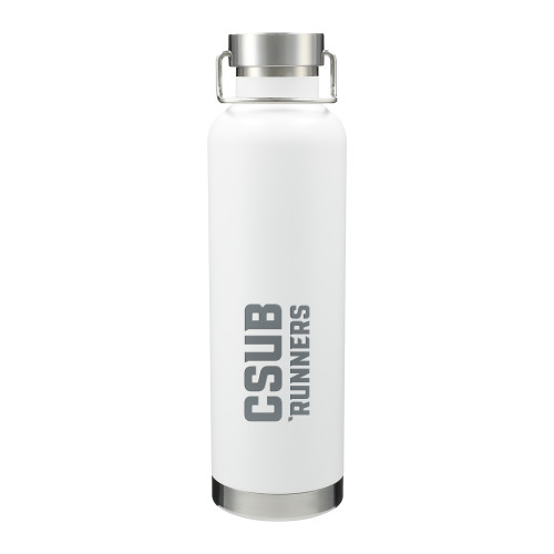  Thor Copper Vacuum Insulated White Bottle 32oz - `Runners Block Wordmark Engraved