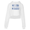 Thumbnail image for  Bella + Canvas Womens White Cropped Fleece Hood