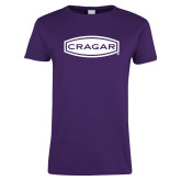 Womens Short Sleeve Purple Tee-Cragar