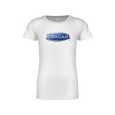 Next Level Girls White Fashion Fit T Shirt-Cragar