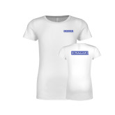 Next Level Girls White Fashion Fit T Shirt-Marastar