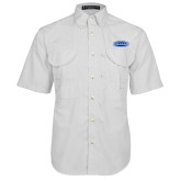 Fishing Shirt Performance Short Sleeve White-Cragar