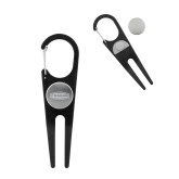 Black Aluminum Divot Tool/Ball Marker-Cragar  Engraved
