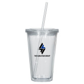 Madison Double Wall Clear Tumbler w/Straw 16oz-The Carlstar Group