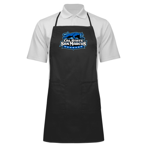  Full Length Black Apron - Secondary Logo