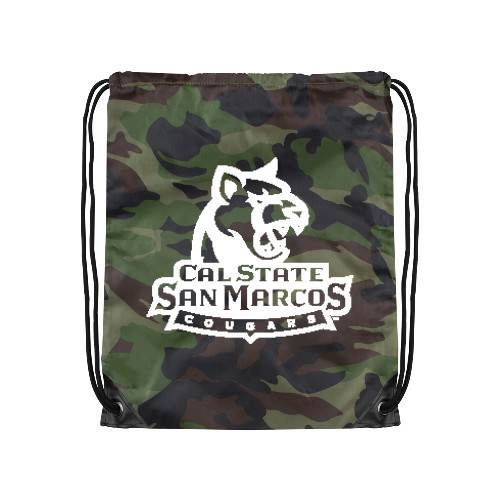  Camo Drawstring Backpack - Primary Logo