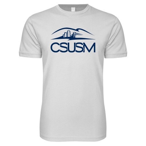  Next Level White SoftStyle T Shirt - CSUSM with University