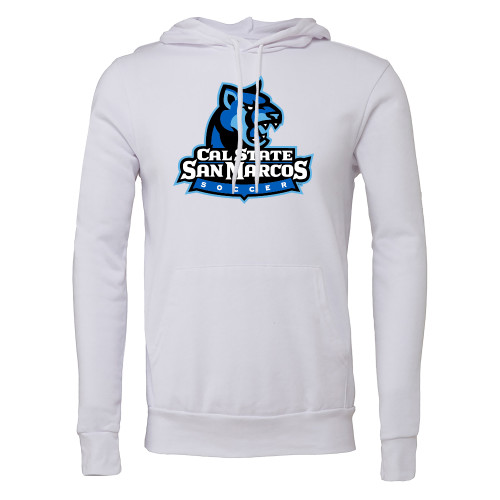  Bella + Canvas White Fleece Hood - Soccer