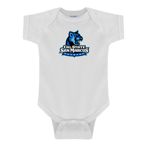  White Infant Onesie - Primary Logo