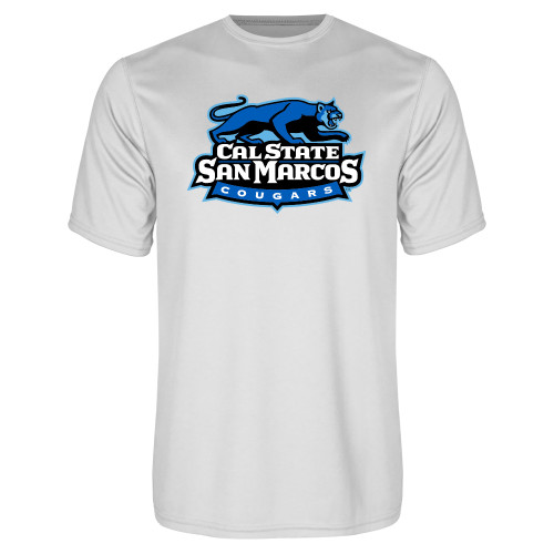  White Performance Tee - Secondary Logo