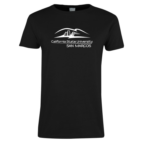  Womens Black Short Sleeve Tee - California State University San Marcos