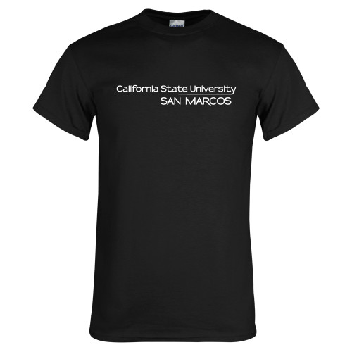  Black T Shirt - California State University San Marcos Word Mark