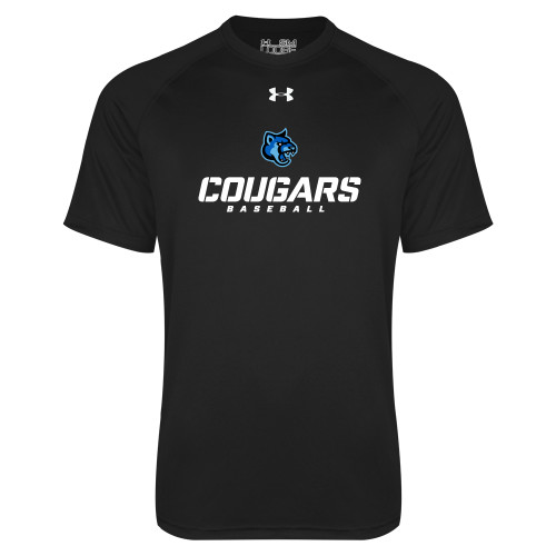  Under Armour Black Tech Tee - Baseball Stacked