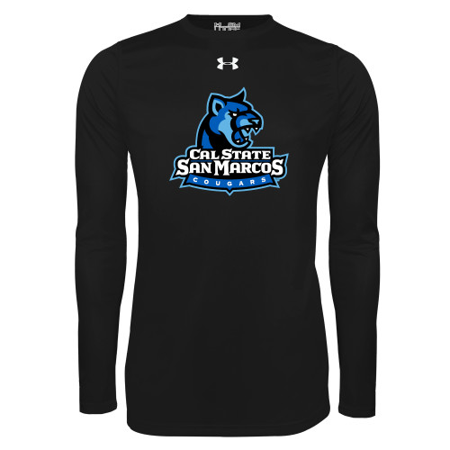  Under Armour Black Long Sleeve Tech Tee - Primary Logo
