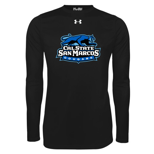  Under Armour Black Long Sleeve Tech Tee - Secondary Logo