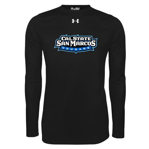  Under Armour Black Long Sleeve Tech Tee - Tertiary Logo