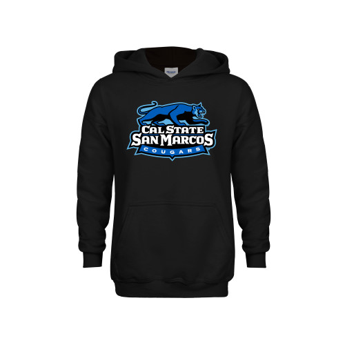  Youth Black Fleece Hoodie - Secondary Logo