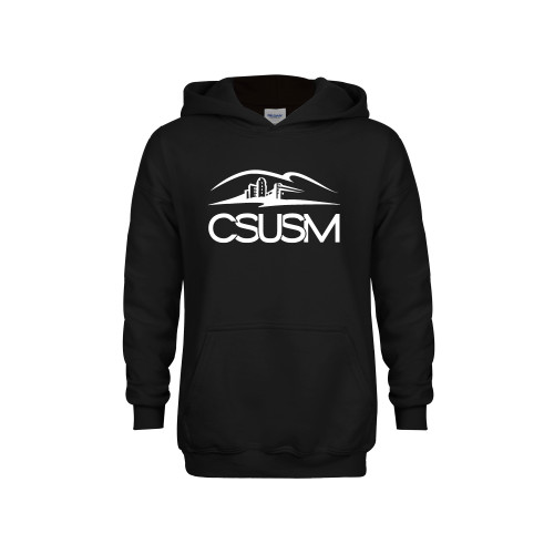  Youth Black Fleece Hoodie - CSUSM with University