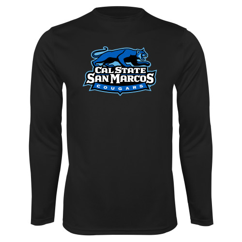  Black Performance Long Sleeve Shirt - Secondary Logo