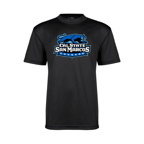  Youth Performance Black Tee - Secondary Logo