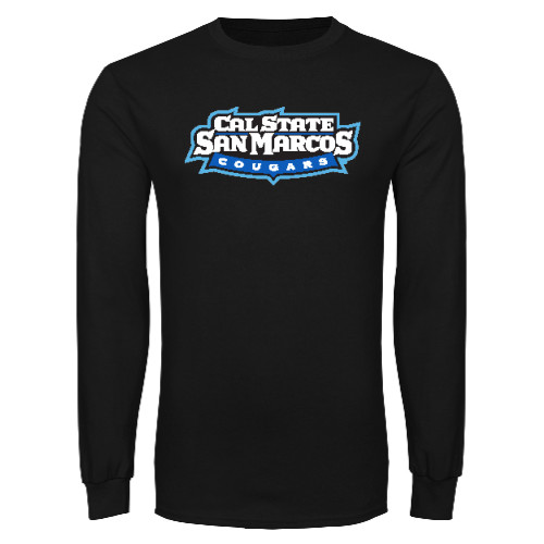  Black Long Sleeve T Shirt - Tertiary Logo