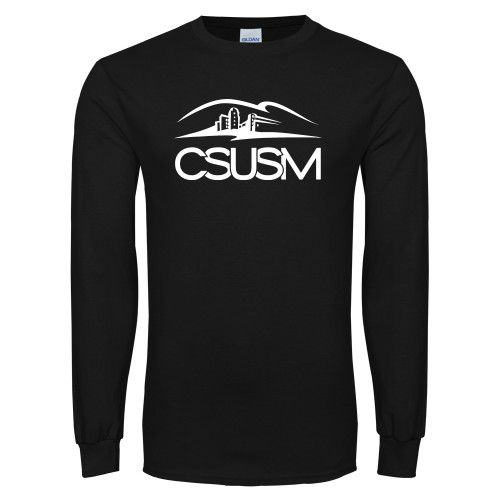  Black Long Sleeve T Shirt - CSUSM with University