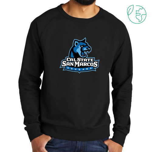  Allmade Black Organic French Terry Crewneck Sweatshirt - Primary Logo