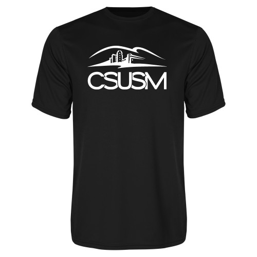  Black Performance Tee - CSUSM with University