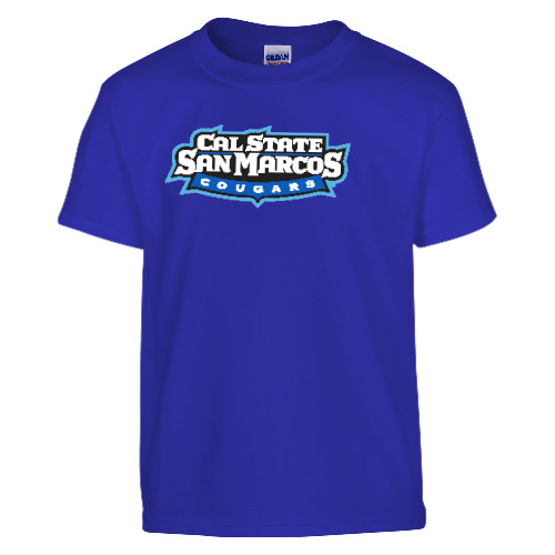  Youth Royal T Shirt - Tertiary Logo