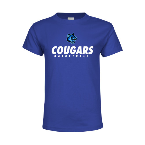  Youth Royal T Shirt - Basketball Stacked