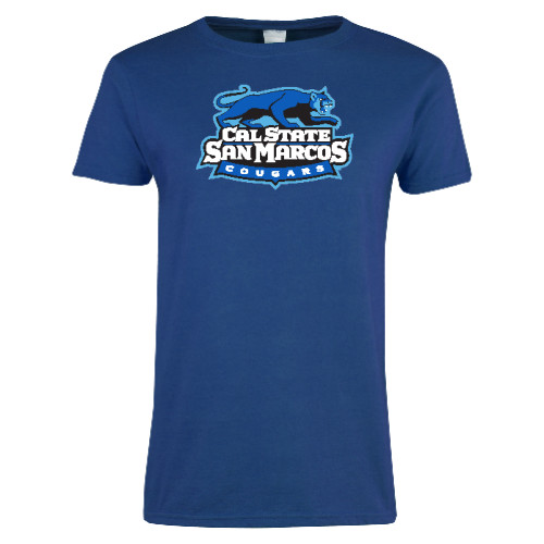  Womens Royal Short Sleeve Tee - Secondary Logo