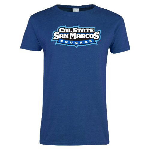  Womens Royal Short Sleeve Tee - Tertiary Logo
