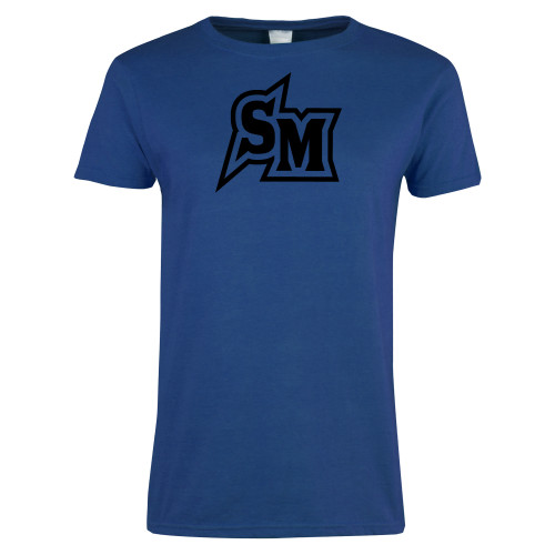  Womens Royal Short Sleeve Tee - SM Primary Mark - CSUSM