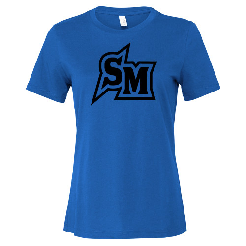  Bella + Canvas Womens Royal Relaxed Cotton T Shirt - SM Primary Mark - CSUSM