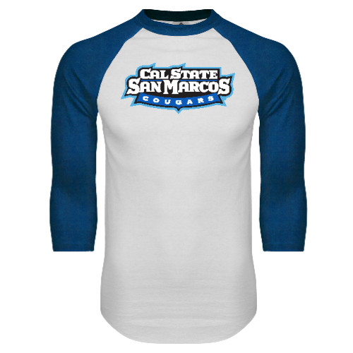 Main Image for  White/Royal Raglan Baseball T Shirt