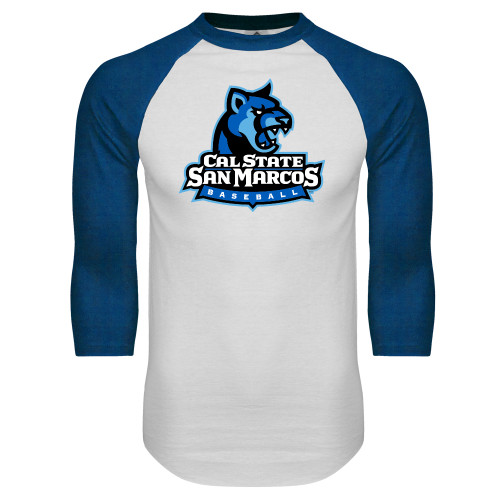 Main Image for  White/Royal Raglan Baseball T Shirt