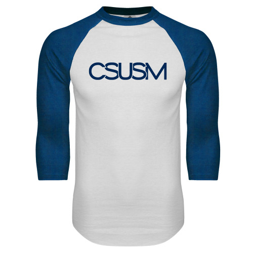 Main Image for  White/Royal Raglan Baseball T Shirt