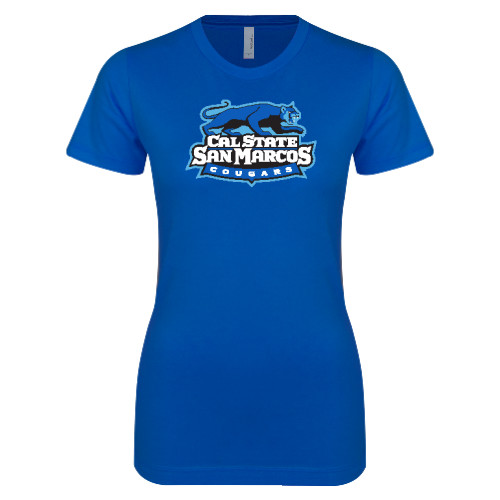  Next Level Womens Royal Boyfriend Tee - Secondary Logo