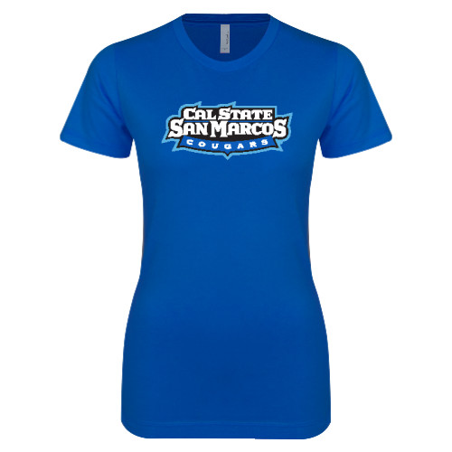 Cal State San Marcos Next Level Womens Royal Boyfriend Tee
