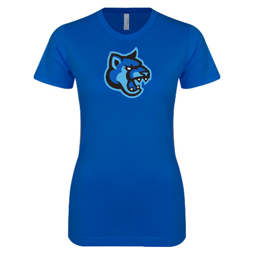  Next Level Womens Royal Boyfriend Tee - Cougar Head