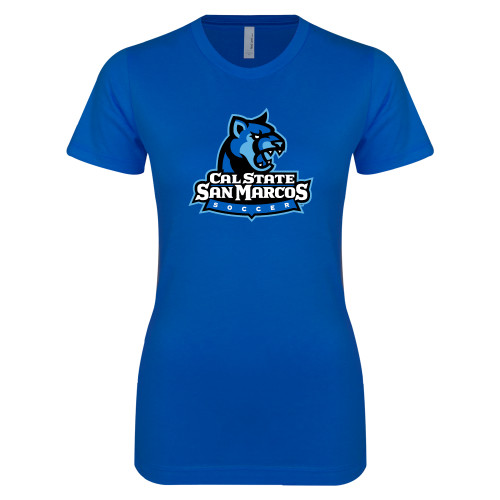  Next Level Womens Royal Boyfriend Tee - Soccer