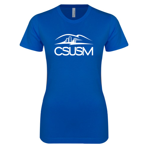  Next Level Womens Royal Boyfriend Tee - CSUSM with University