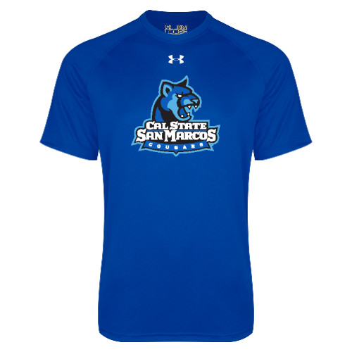  Under Armour Royal Tech Tee - Primary Logo