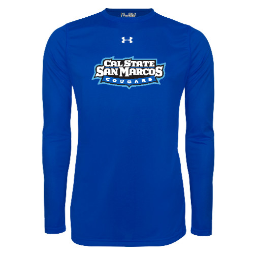  Under Armour Royal Long Sleeve Tech Tee - Tertiary Logo