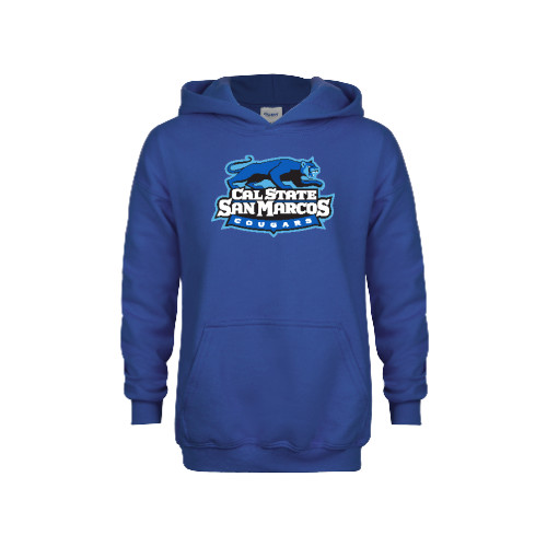  Youth Royal Fleece Hoodie - Secondary Logo